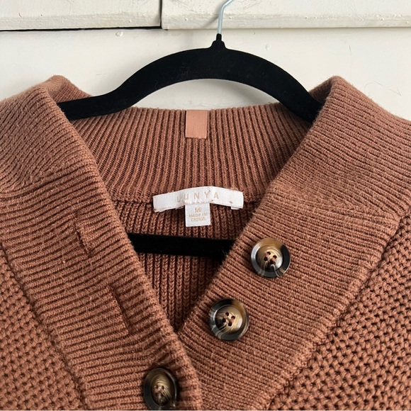 Lunya Cozy Cotton Silk Pocket Henley - Humble Brown - Picture 4 of 7